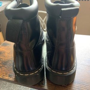 Men’s size 13 Doc Martens, black leather, worn once.